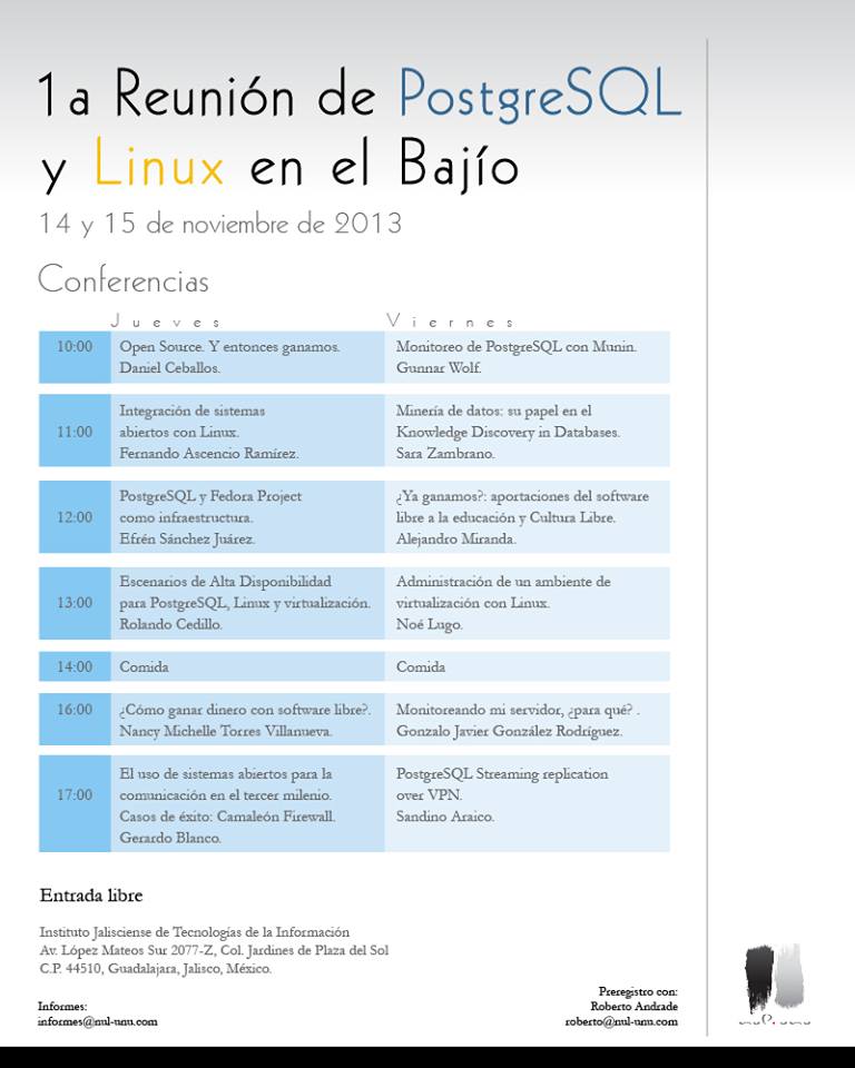 1a Reunión De Usuarios De Linux Y PostgreSQL En El Bajío